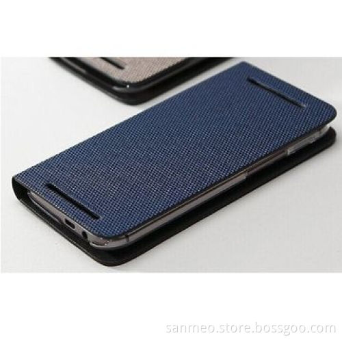 Luxury Leather Wallet Mobile Phone Case with Card Slot, for HTC One M8 Perfectly Fits the Shape